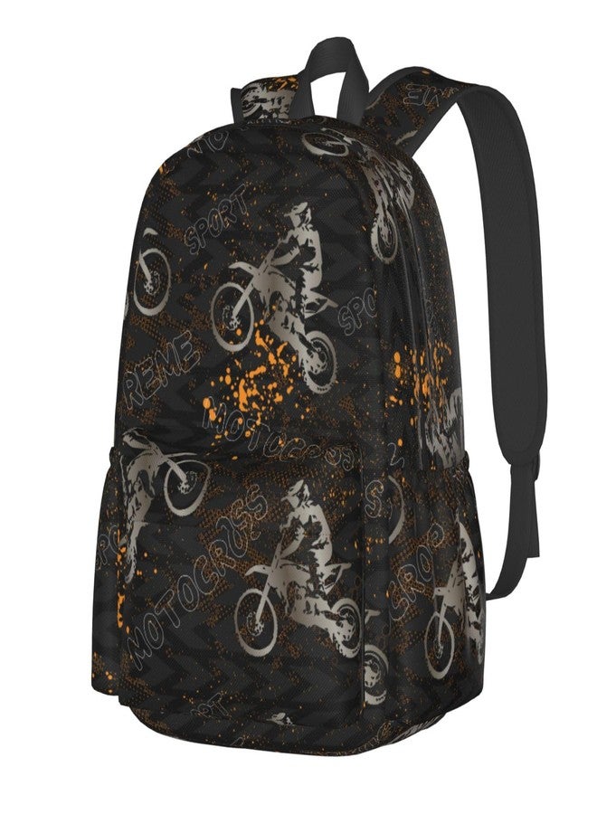AIMASTZ Motorcycle Casual Daypack Laptop Bag School Bookbag Travel Backpack For Kids Teen Boy Girl - Image 1